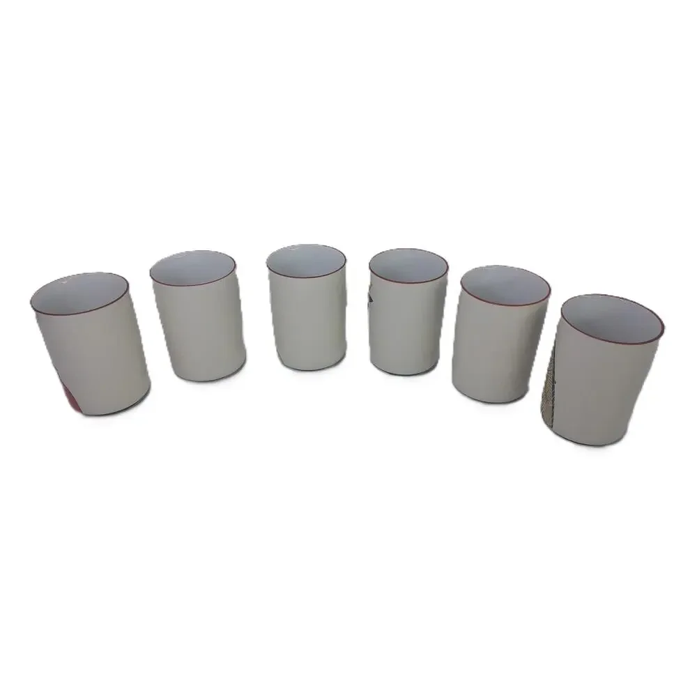 Vintage Japanese Kabuki & Geisha Yunomi Tea Cup Set of 6 Porcelain Tumblers